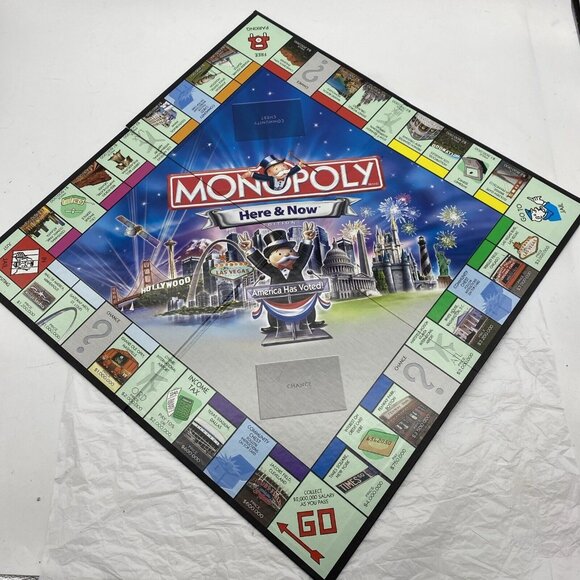 2006 Here and‎ Now Edition Monopoly Replacement Board Only Three Fold Black - Picture 1 of 9